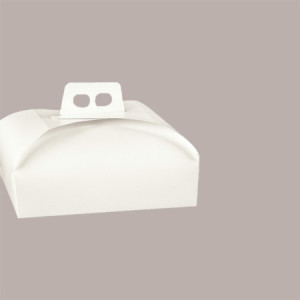 Scatola Porta Torta Dolci in Fibra Bianca 44x33x7 cm 5 pezzi [2bdd7a87]