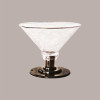 Coppa EIS Riutilizzabile in Plexiglass Trasparente con Base Nera, Ideale per Gelato, 600 cc [a9b4a293]