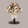 Coppa EIS Riutilizzabile in Plexiglass Trasparente con Base Nera, Ideale per Gelato, 600 cc [7092e19e]