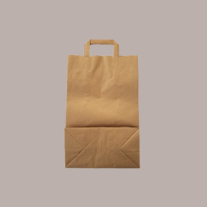 50 Pz Borsa Shoppers Carta Avana Eco 100 gr Manico in Cordino 26+14x40cm [dbcd515e]