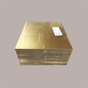 Tavoletta Vassoio Rigido Sottotorta Dolce in Cartoncino Alimentare Oro e Nero 15x30 cm 10 Kg 90 Pezzi [92975331]