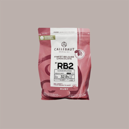 Cioccolato di Copertura Rosa Naturale RUBY RB2 in Bottoni Callebaut 2,5 Kg [98247944]
