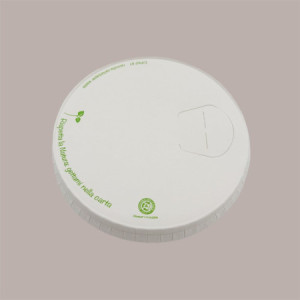 100 Pz Coperchio Beccuccio Bianco 80mm Bicchieri  8oz 250cc