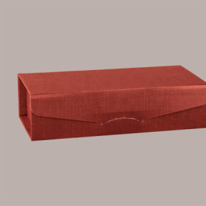 Scatola Gift Lusso Porta 2 Bottiglie Seta Bordeaux 340x180x90 mm 10 pezzi [a0cad892]