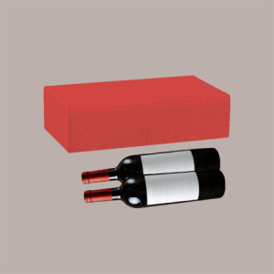 Cantinetta Stesa Porta 2 Bottiglie Lino Rosso 340x180x90 mm 10 Pezzi