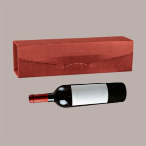Scatola Gift Lusso Porta 1 Bottiglia Seta Bordeaux 340x90x90 mm 10 Pezzi