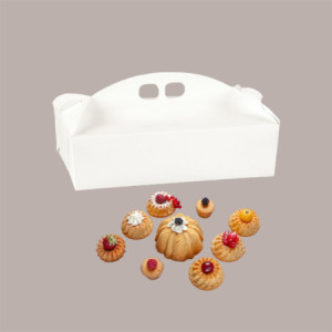 Scatola Porta Paste Carta Fibra Bianca 390x280 H60 mm 10 pezzi