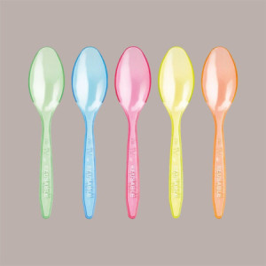 Cucchiaino Riutilizzabile Multicolor 13 cm Ideale per Dolci e Dessert 500 pezzi [bad2df11]