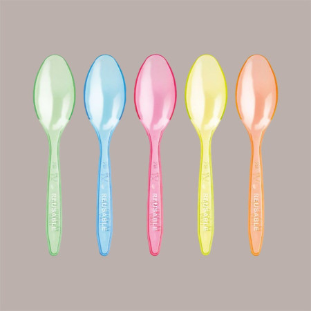 Cucchiaino Riutilizzabile Multicolor 13 cm Ideale per Dolci e Dessert 500 pezzi [bad2df11]