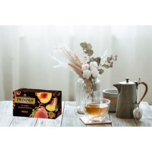 Filtri Bustine Tè Nero Aromatizzato alla Pesca TWININGS 2 x 25 Filtri