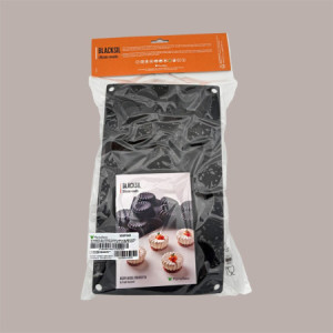 Stampo in Silicone Nero a Forma di Cuore x 8 Porzioni Ideale per Dessert D 60 mm H 35 mm [607b89bb]