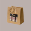 Shopper Busta Carta Kraft Lusso Avana Ideale come Portabottiglie 250/500 ml Birra 22,5+15x26 cm 10 pezzi [95113cd3]