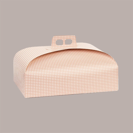 Scatola Porta Colomba Pesca a Quadretti 335x235 H90 mm 10 pezzi [03423c7f]