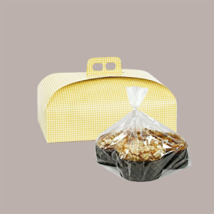Scatola Porta Colomba Giallo a Quadretti 335x235 H90 mm 10 pezzi