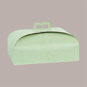 Scatola Porta Colomba Verde Grafica a Quadretti 335x235 H90 mm 10 pezzi [0d1b8d7c]