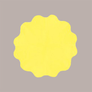Foglio Tondo per Incarto Colomba in TNT Colore Giallo dm 10 cm 10 pezzi
