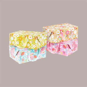 Bag Box Elegante Porta Colomba Grafica a Fiori Mix di Colori 33,50x23,50x14 cm 12 pezzi [e405221d]