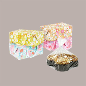 Bag Box Elegante Porta Colomba Grafica a Fiori Mix di Colori 33,50x23,50x14 cm 12 pezzi