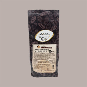 Preparato in Polvere Santo Domingo con gocce per Gelato al Cioccolato LEAGEL 1,6 Kg [c6d844c4]