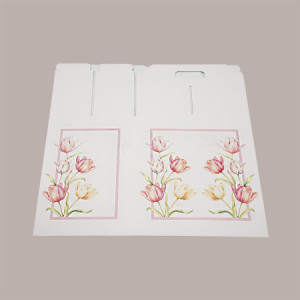 Scatola Confezione Regalo Porta Dolce e Porta Colomba Grafica con Tulipani 330x250x350 mm 10 Pezzi [5d53b9c9]