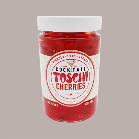 Ciliegie Rosse con Gambo allo Sciroppo per Cocktail e Dessert Toschi 410 gr [2ef73b27]