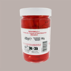 Ciliegie Rosse con Gambo allo Sciroppo per Cocktail e Dessert Toschi 410 gr [459cfe30]