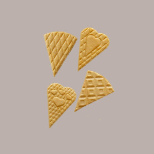 Parade Cialde Wafer per Gelato a Forma di Ventagli e Cuori Assortiti Bussy 240 Pezzi