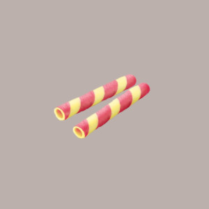 Sigarette Colorette Cialde Arrotolate per Gelato Giallo Rosso BUSSY 220 Pezzi