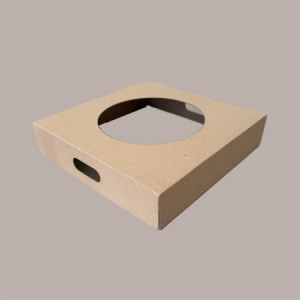 Coperchio Avana in Carta per Cestino Raccolta Differenziata 38x38 cm 2 pezzi [ac162034]