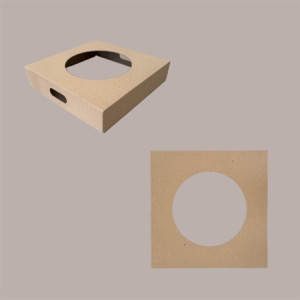 Coperchio Avana in Carta per Cestino Raccolta Differenziata 38x38 cm 2 pezzi [c77de523]