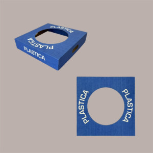 Coperchio Blu in Carta per Cestino Raccolta Differenziata Plastica 38x38 cm 2 pezzi [4e888c21]