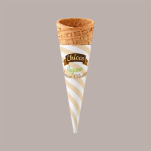 Cono Arrotolato Cialda per Gelato Senza Glutine con Farina di Riso Dm39H150mm Italcialde 270 pezzi [d2ad111b]