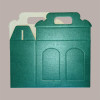 Scatola Astuccio Porta 2 Vasetti Salse Creme in Cartoncino Seta Verde 170x80H150mm 10 Pezzi [1f96aadf]