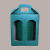 Scatola Astuccio Porta 3 Vasetti Salse Creme in Cartoncino Seta Verde 130x60H150mm 10 Pezzi [12c7a2a3]