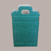 Scatola Astuccio Porta 3 Vasetti Salse Creme in Cartoncino Seta Verde 130x60H150mm 10 Pezzi [a5da63a7]