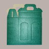 Scatola Astuccio Porta 3 Vasetti Salse Creme in Cartoncino Seta Verde 130x60H150mm 10 Pezzi [1797e5bd]