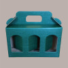 Scatola Astuccio Porta 3 Vasetti Salse Creme in Cartoncino Seta Verde 190x60H120mm 10 Pezzi [1c9e13a0]