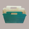 Scatola Astuccio Porta 3 Vasetti Salse Creme in Cartoncino Seta Verde 190x60H120mm 10 Pezzi [aed395ba]