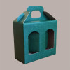Scatola Astuccio Porta 2 Vasetti Salse Creme in Cartoncino Seta Verde 130x60H120mm 10 Pezzi [0044b809]