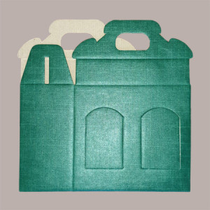 Scatola Astuccio Porta 2 Vasetti Salse Creme in Cartoncino Seta Verde 130x60H120mm 10 Pezzi [82d0eeb8]