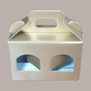 Scatola Astuccio Porta 2 Vasetti Salse Creme in Cartoncino Seta Oro 130x60H90mm 10 Pezzi [5a4f2ebe]