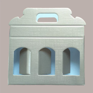 Scatola Astuccio Porta 3 Vasetti Salse Creme in Cartoncino Seta Oro 190x60H120mm 10 Pezzi [d826f6aa]