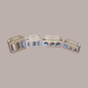 Scatola Astuccio Porta 3 Vasetti Salse Creme in Cartoncino Seta Oro 250x80H90mm 10 Pezzi [679852e0]