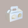 Scatola Astuccio Porta 2 Vasetti Salse Creme in Cartoncino Seta Bianco 110x50H50mm 20 Pezzi [8056b9eb]