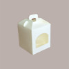 Scatola Astuccio Porta 2 Vasetti Salse Creme in Cartoncino Seta Bianco 110x50H50mm 20 Pezzi [8506fef5]
