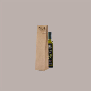 Shopper Busta in Carta per Bottiglie 250/500 ml  di Olio e Liquori Natural Edition 7,2+6,8x31 cm 20 Pezzi [5743b5fd]