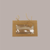 Shopper Busta Carta Kraft Lusso Orizzontale Avana con Finestra in Pvc 28+8x18 cm 10 Pezzi [ff303ce8]