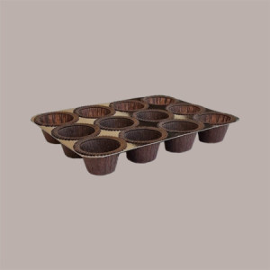 Teglia Usa e Getta Stampo in Carta Forno per Mini Soufflè 12 Porzioni 10 pezzi [5da92efd]