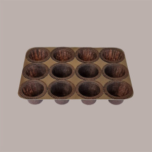 Teglia Usa e Getta Stampo in Carta Forno per Mini Soufflè 12 Porzioni 10 pezzi [5259e7df]