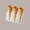 Reggi Coni Gelato da banco a 3 Fori in Policarbonato 21x9H11 cm [213af2bb]